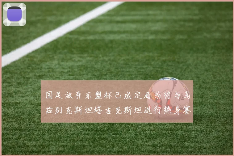 国足放弃东盟杯已成定局或将与乌兹别克斯坦塔吉克斯坦进行热身赛